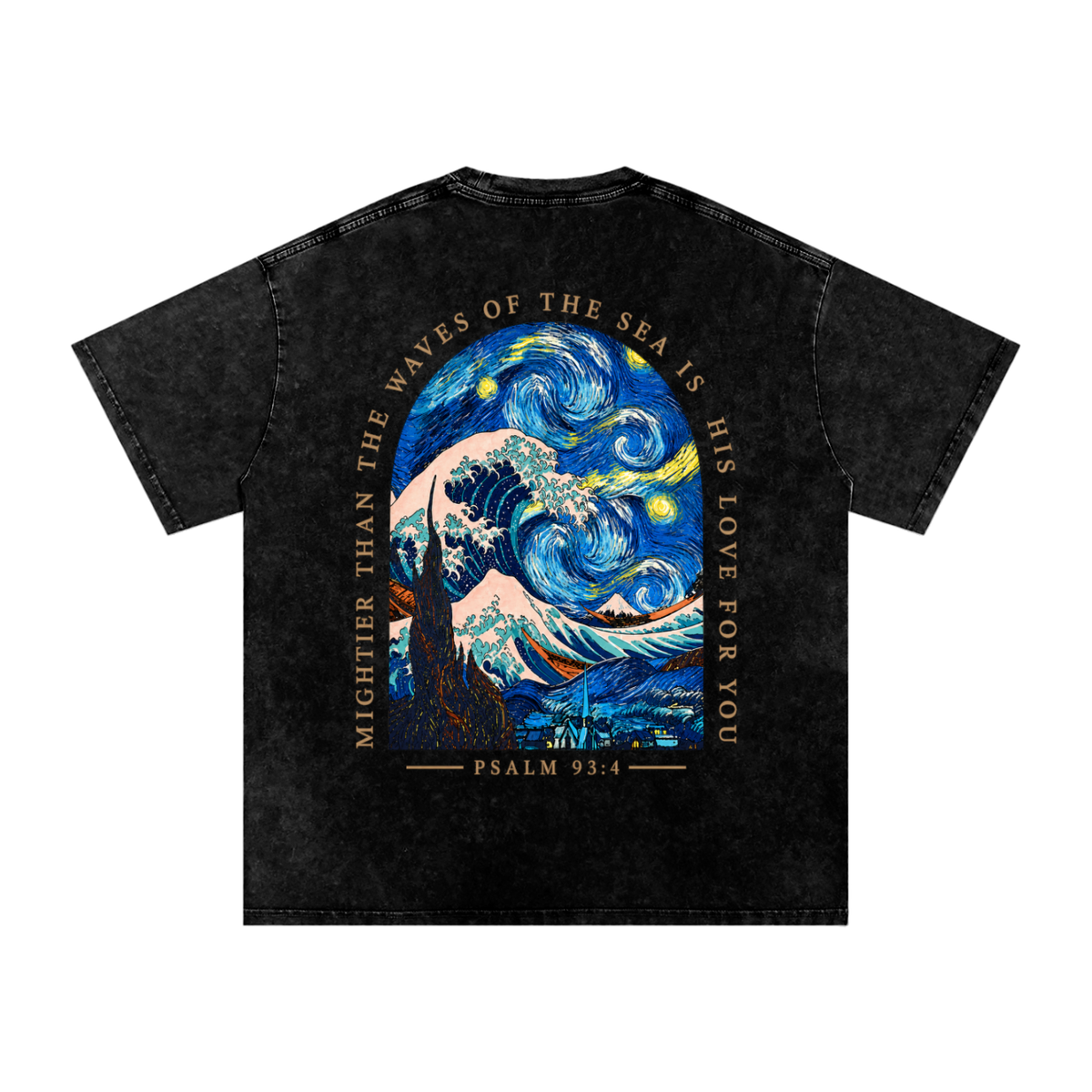 Snow Washed Oversized Cotton T-Shirt