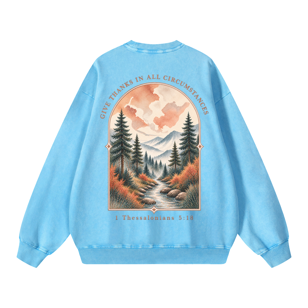 Snow Washed Oversized Sweatshirt