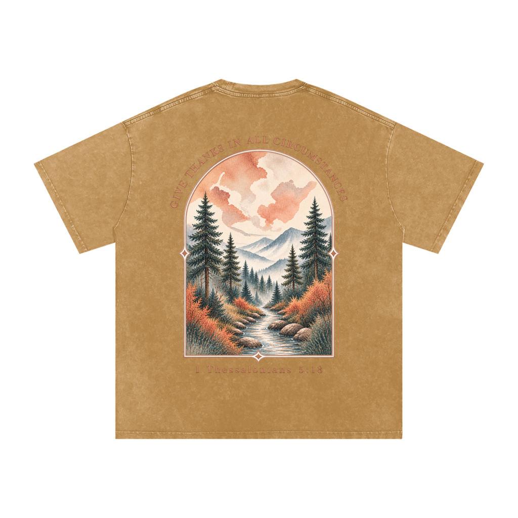 Snow Washed Oversized Cotton T-Shirt
