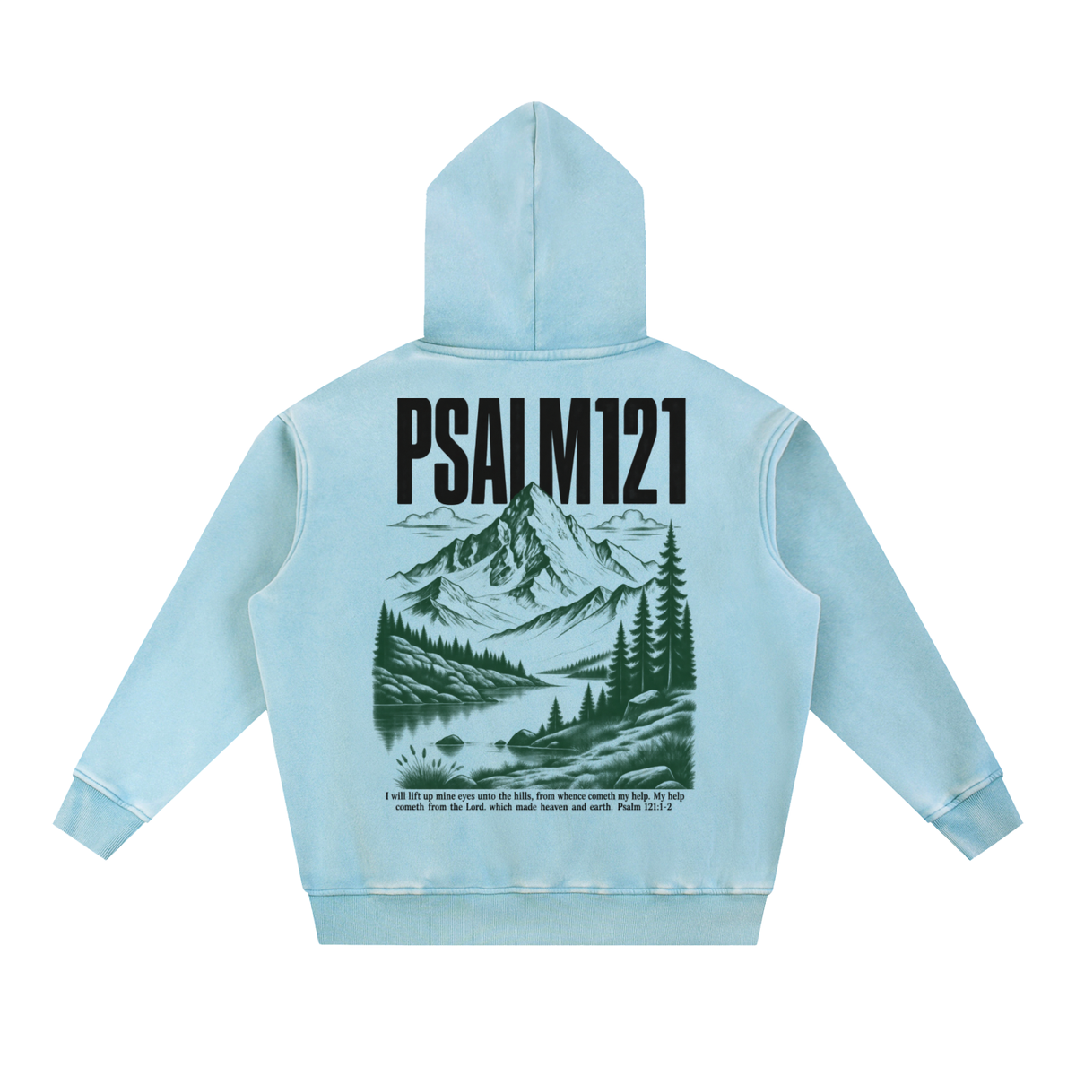 Trust In Him Snow Wash Oversize Hoodie