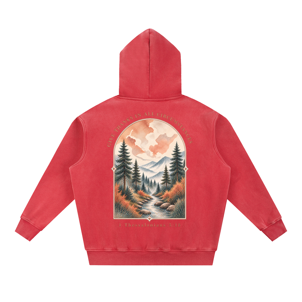 Snow Wash Fleece Oversize Hoodie