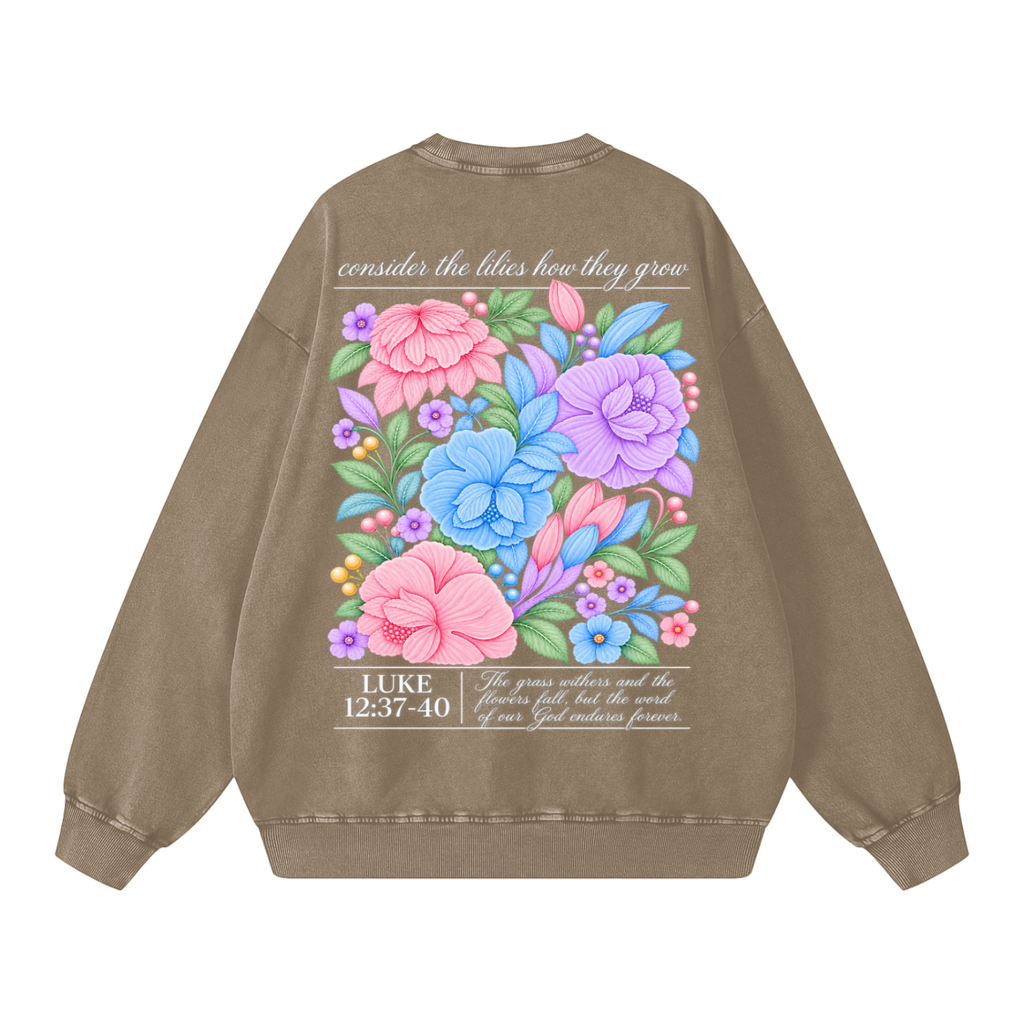 Snow Washed Oversized Sweatshirt
