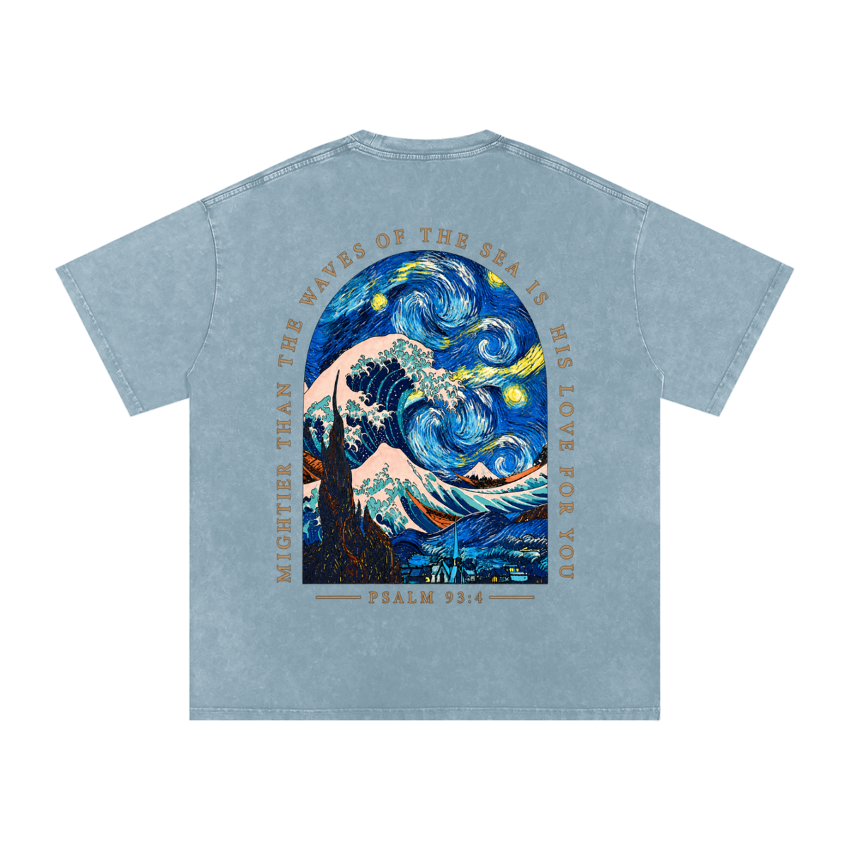 Snow Washed Oversized Cotton T-Shirt