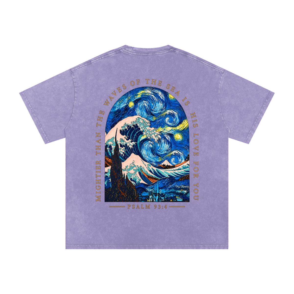 Snow Washed Oversized Cotton T-Shirt
