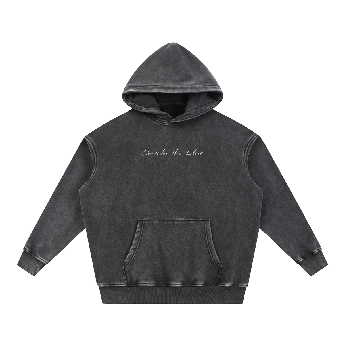 Consider The Lilies Snow Wash Oversize Hoodie