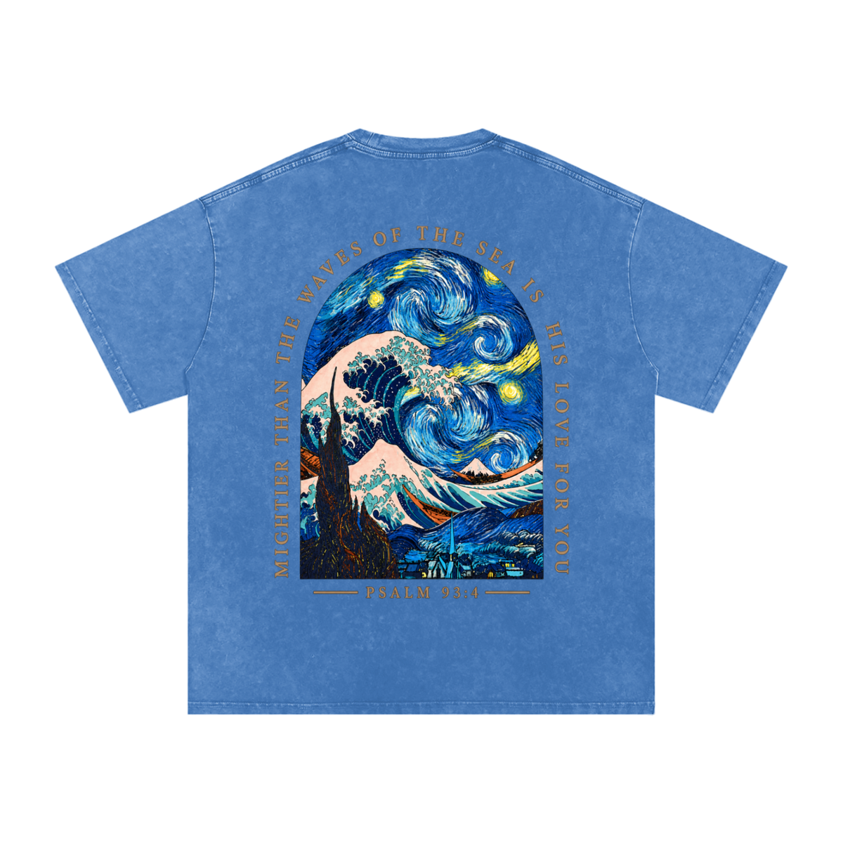 Snow Washed Oversized Cotton T-Shirt
