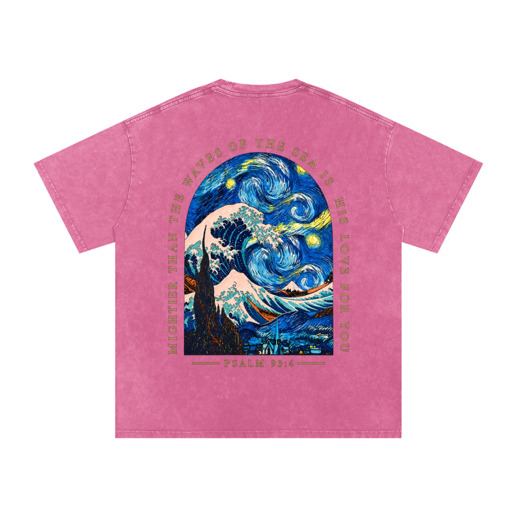 Snow Washed Oversized Cotton T-Shirt