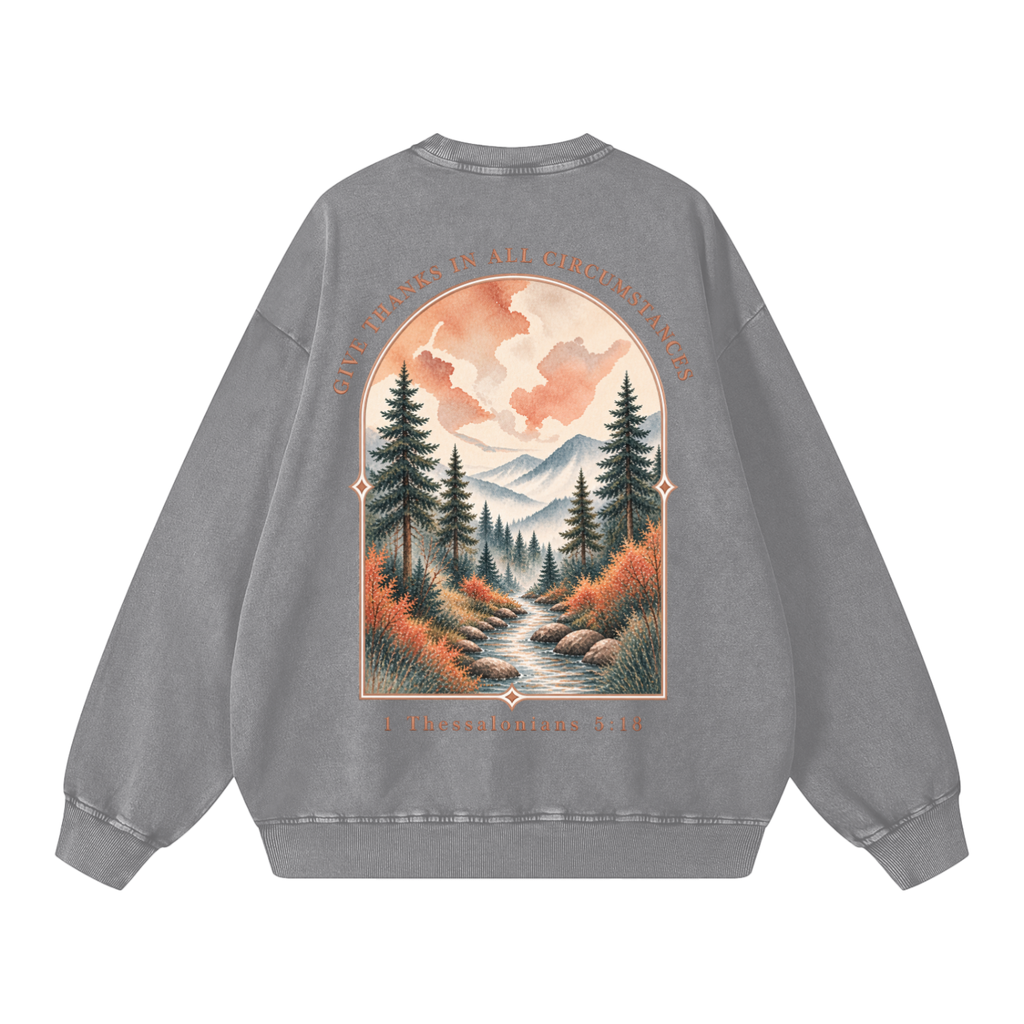 Snow Washed Oversized Sweatshirt