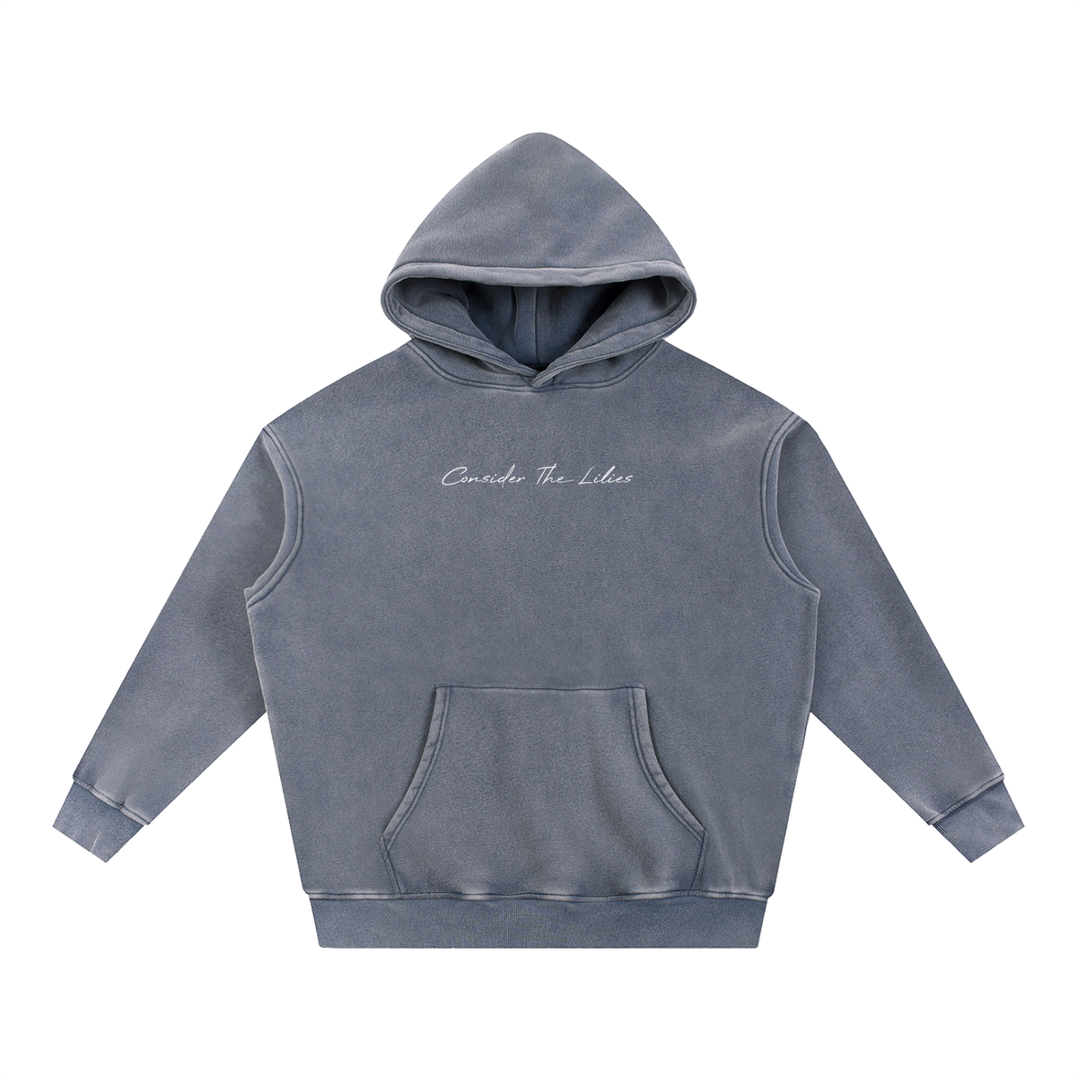Consider The Lilies Snow Wash Oversize Hoodie