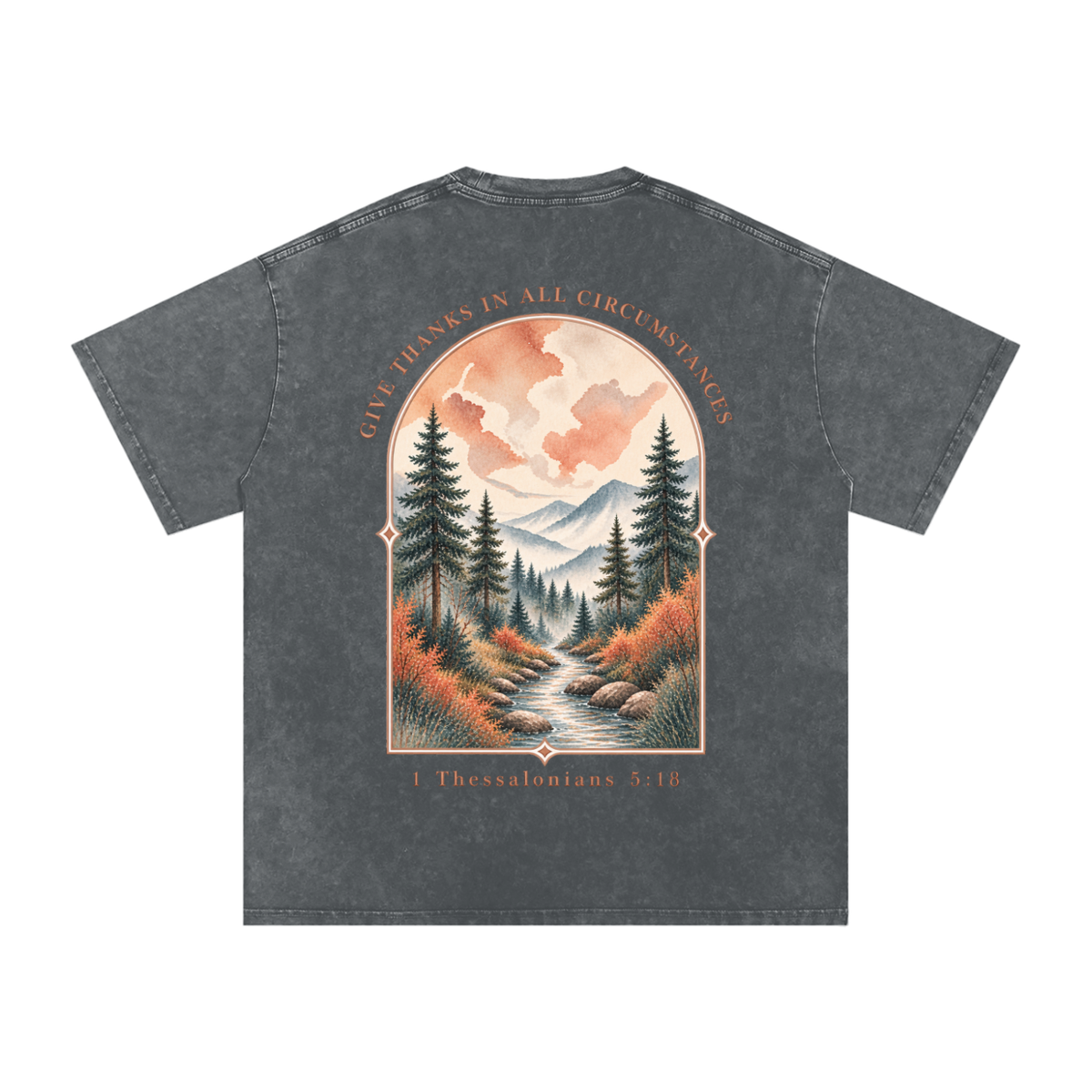 Snow Washed Oversized Cotton T-Shirt