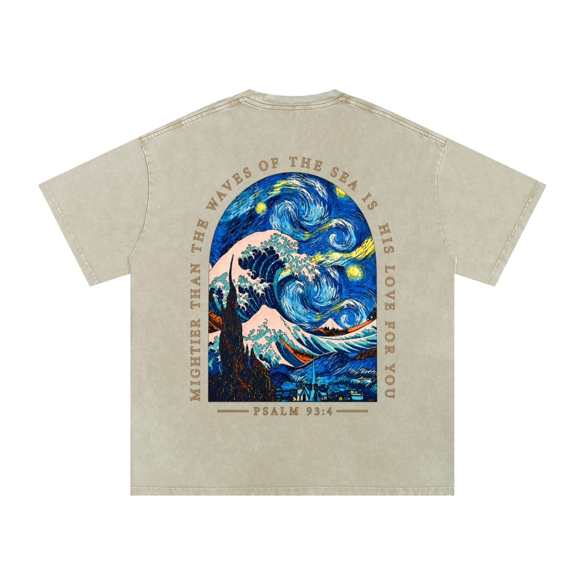 Snow Washed Oversized Cotton T-Shirt