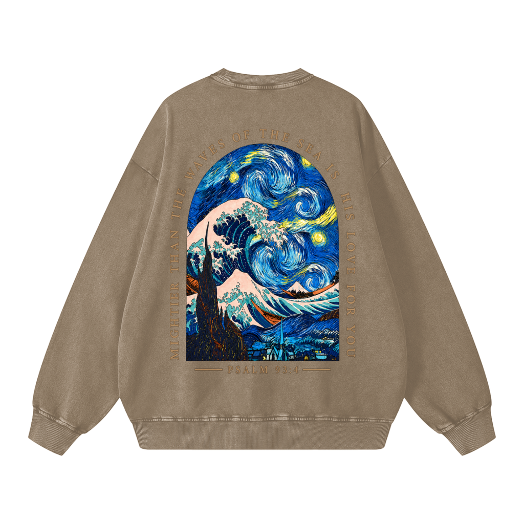 Snow Washed Oversized Sweatshirt