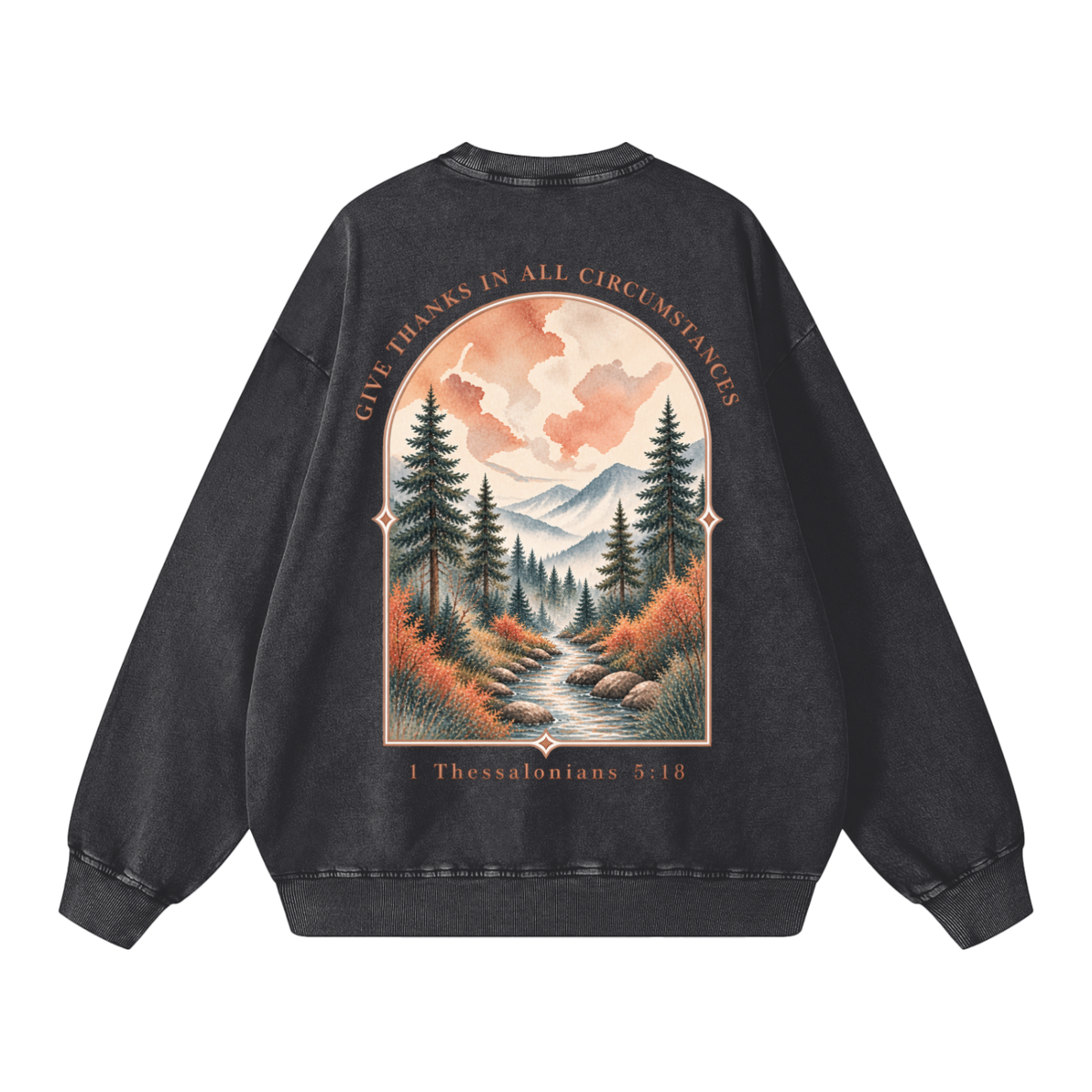 Snow Washed Oversized Sweatshirt