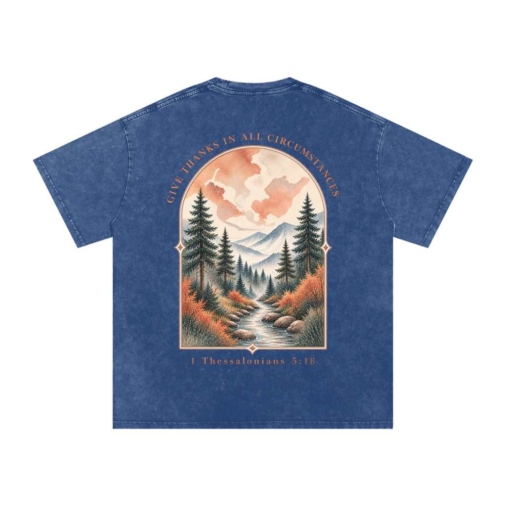 Snow Washed Oversized Cotton T-Shirt