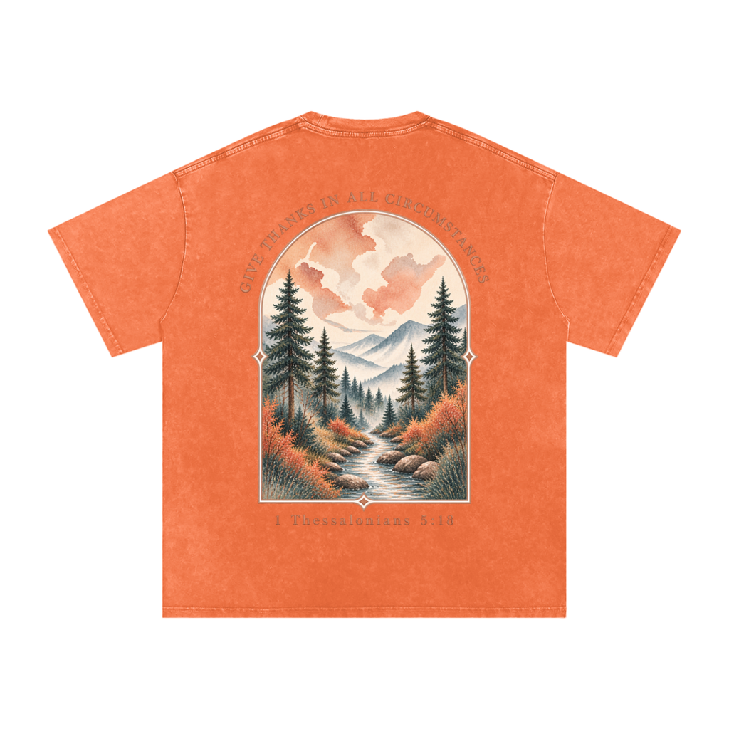 Snow Washed Oversized Cotton T-Shirt