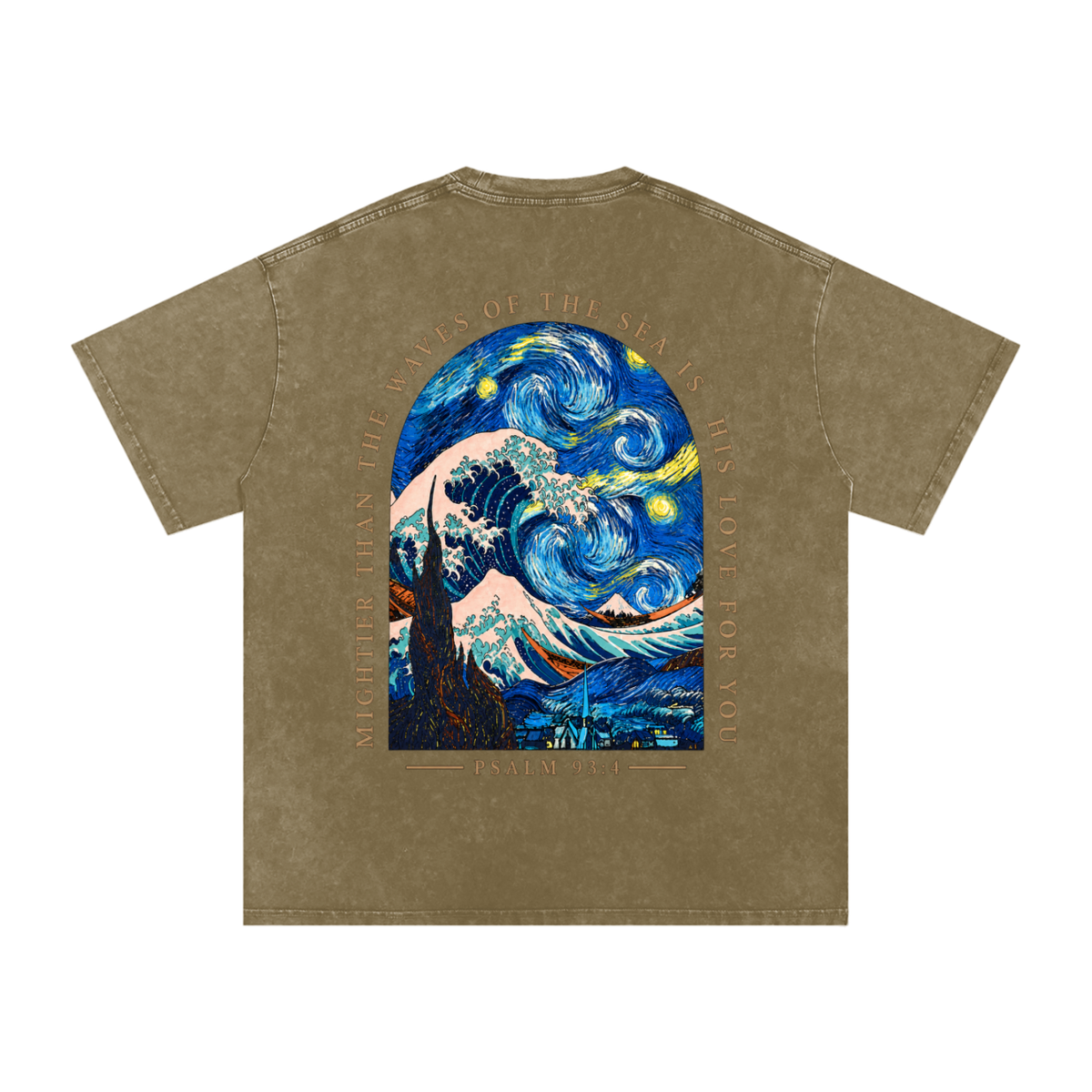 Snow Washed Oversized Cotton T-Shirt