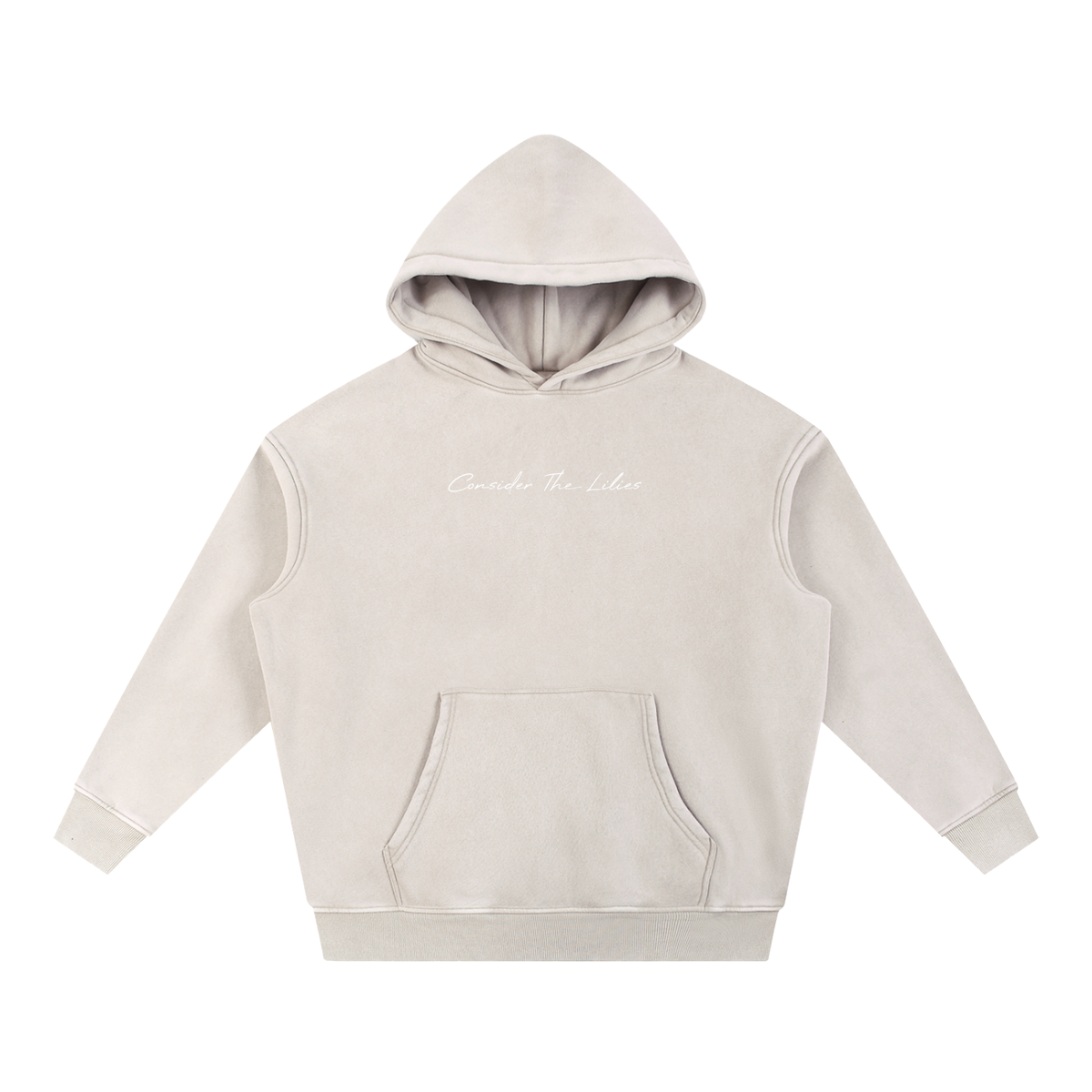 Consider The Lilies Snow Wash Oversize Hoodie