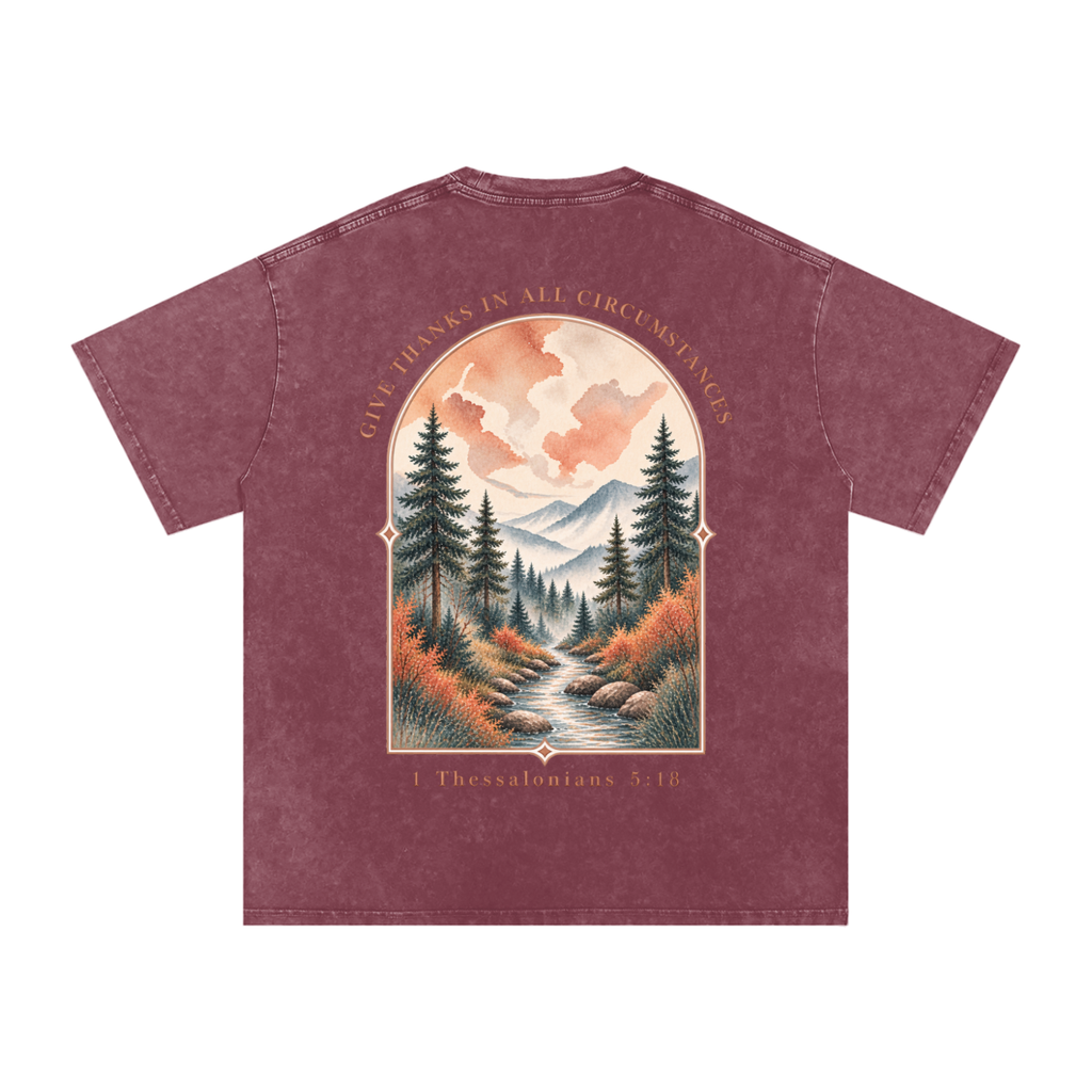 Snow Washed Oversized Cotton T-Shirt