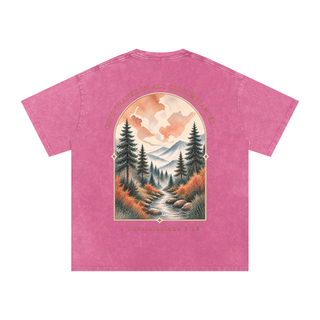 Snow Washed Oversized Cotton T-Shirt