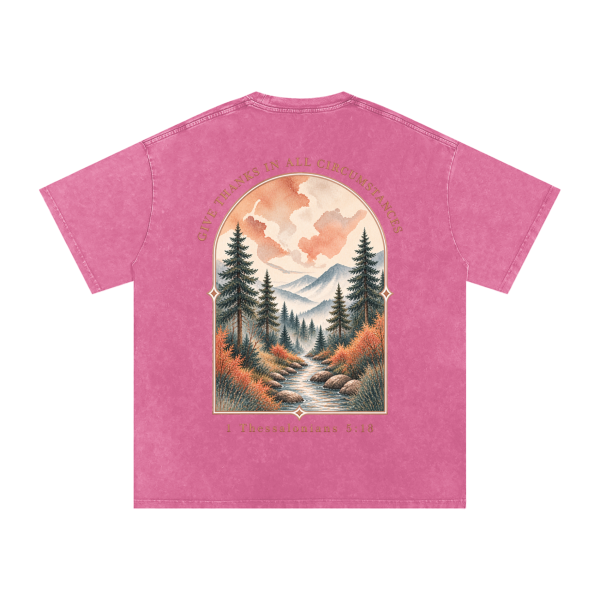 Snow Washed Oversized Cotton T-Shirt