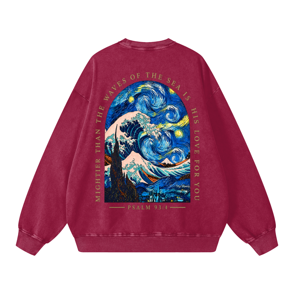 Snow Washed Oversized Sweatshirt