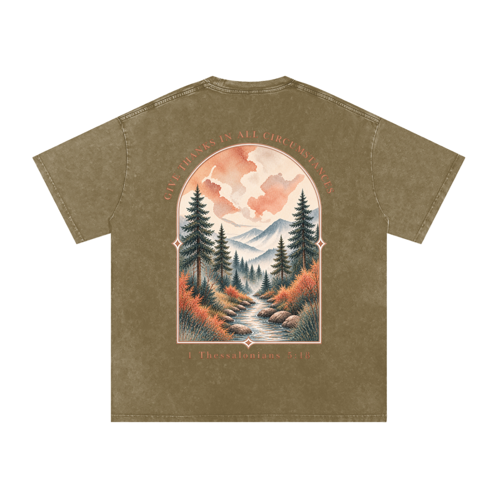 Snow Washed Oversized Cotton T-Shirt