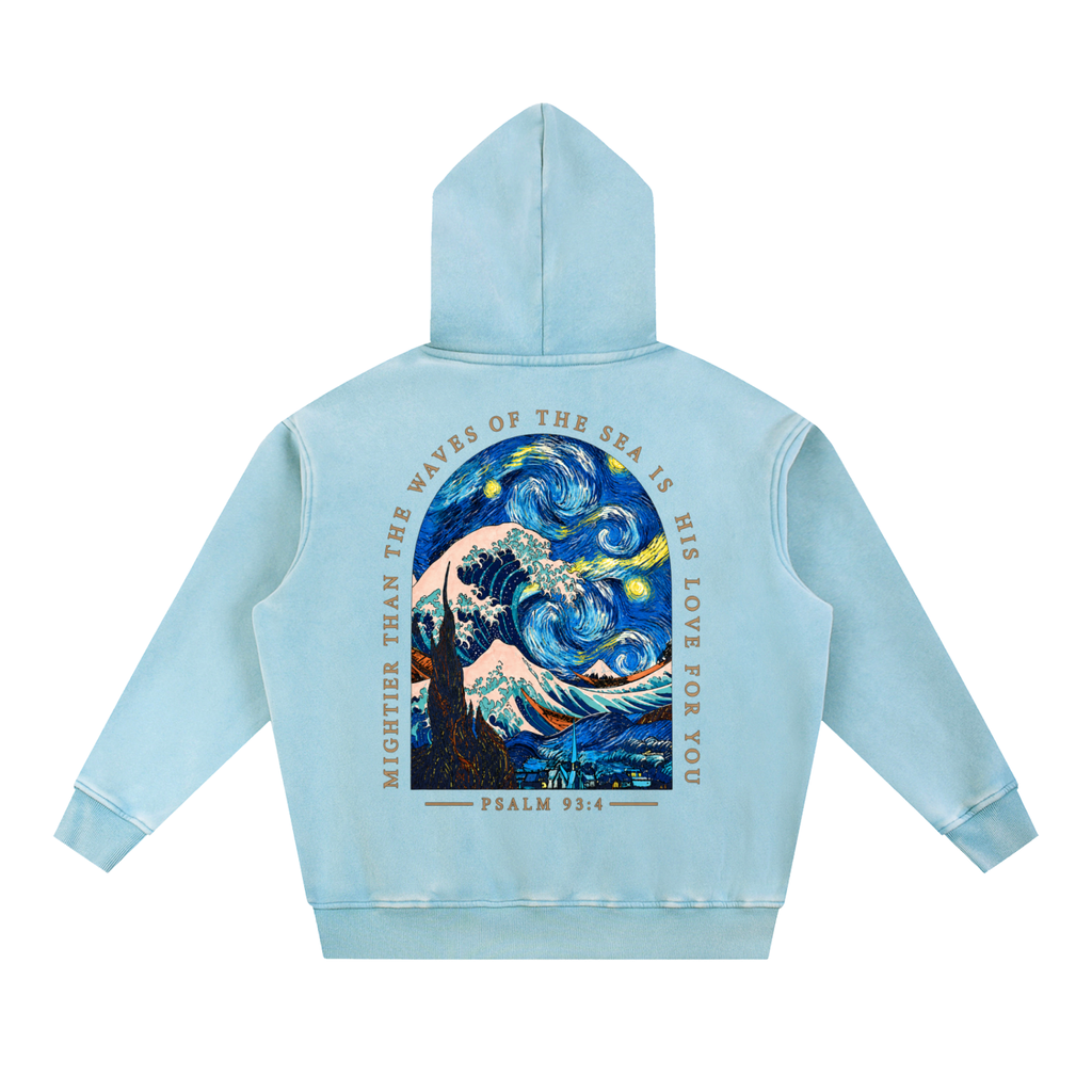 Snow Wash Fleece Oversize Hoodie