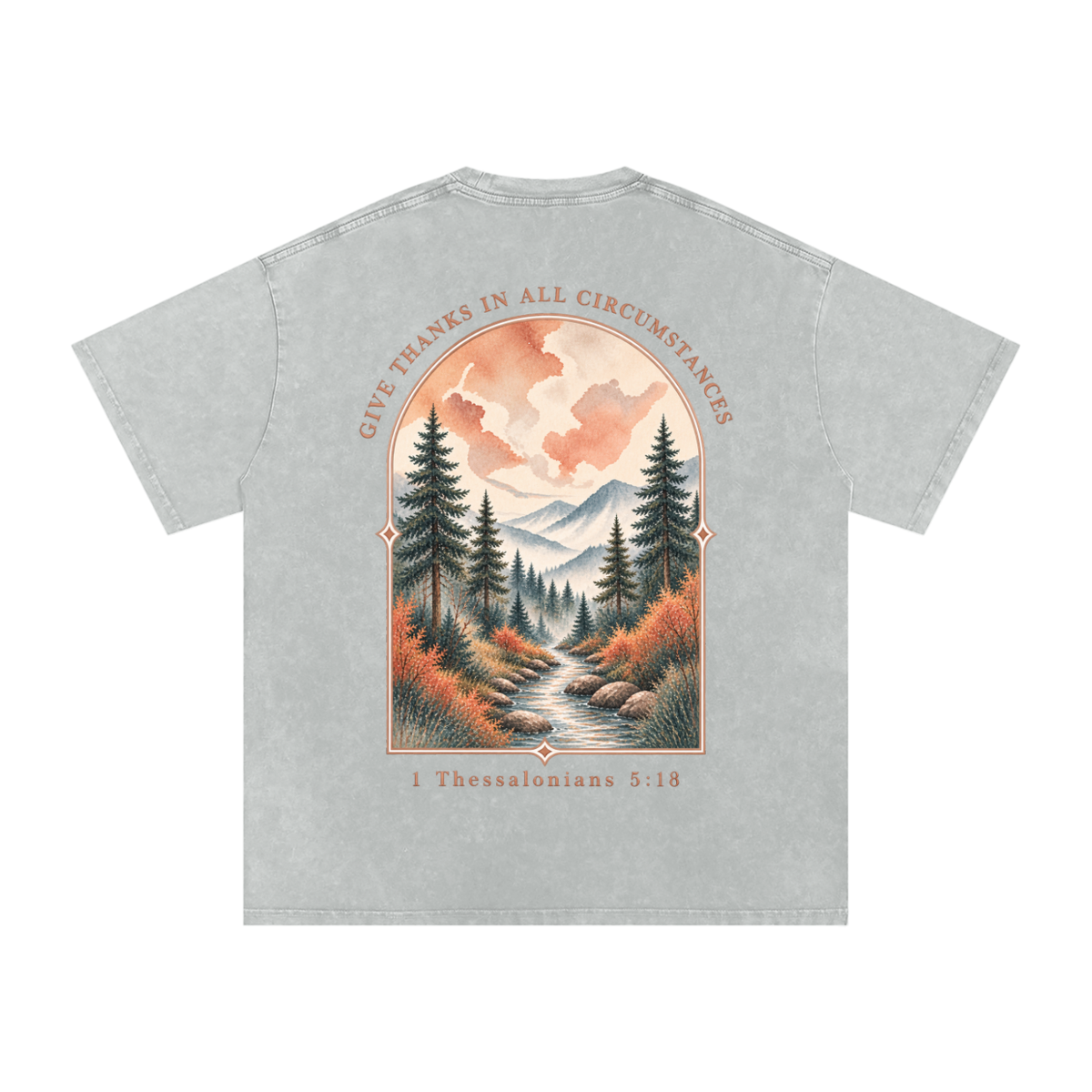 Snow Washed Oversized Cotton T-Shirt