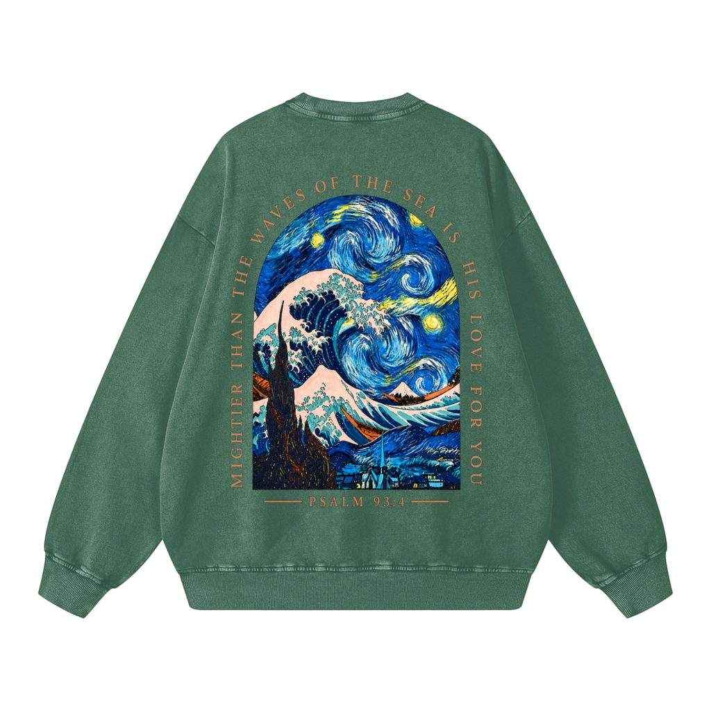 Snow Washed Oversized Sweatshirt
