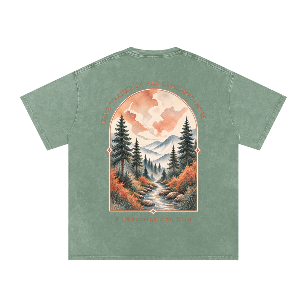 Snow Washed Oversized Cotton T-Shirt