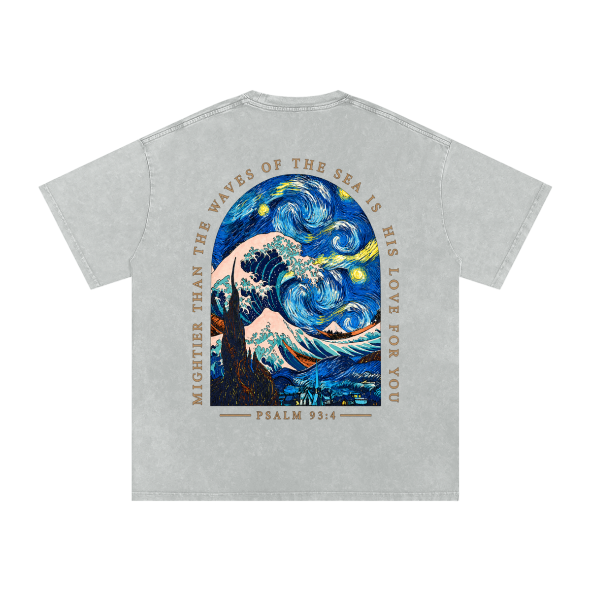 Snow Washed Oversized Cotton T-Shirt