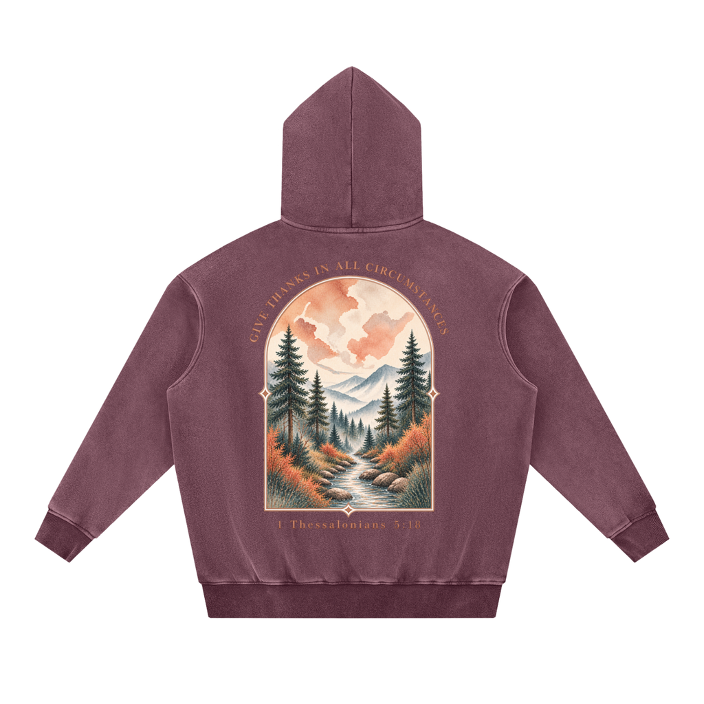 Snow Wash Fleece Oversize Hoodie