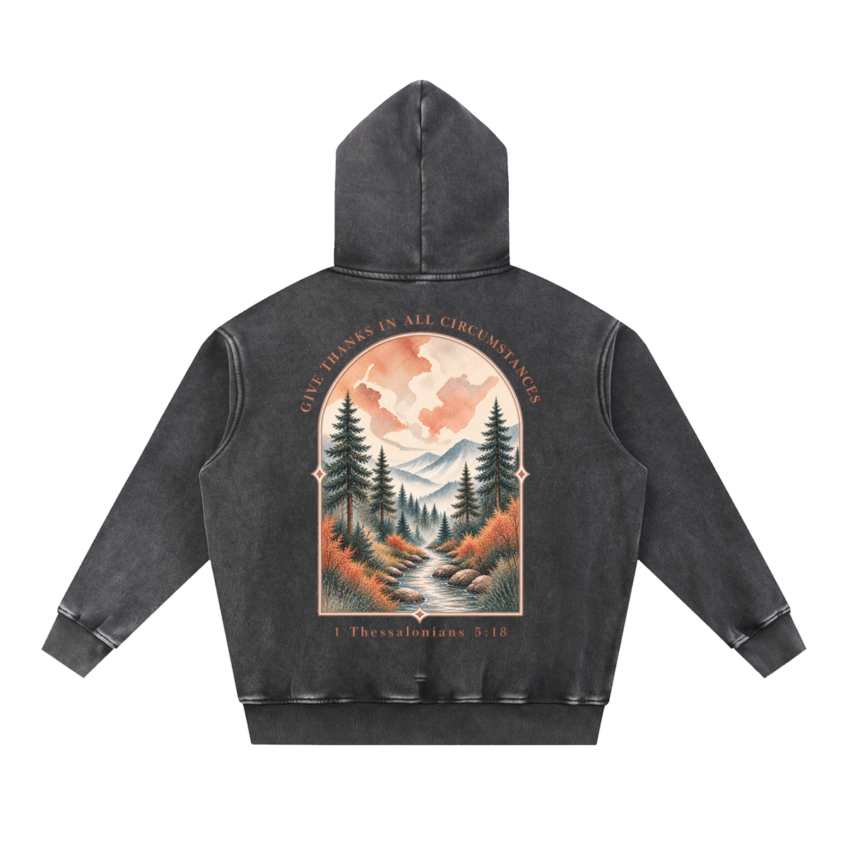 Snow Wash Fleece Oversize Hoodie