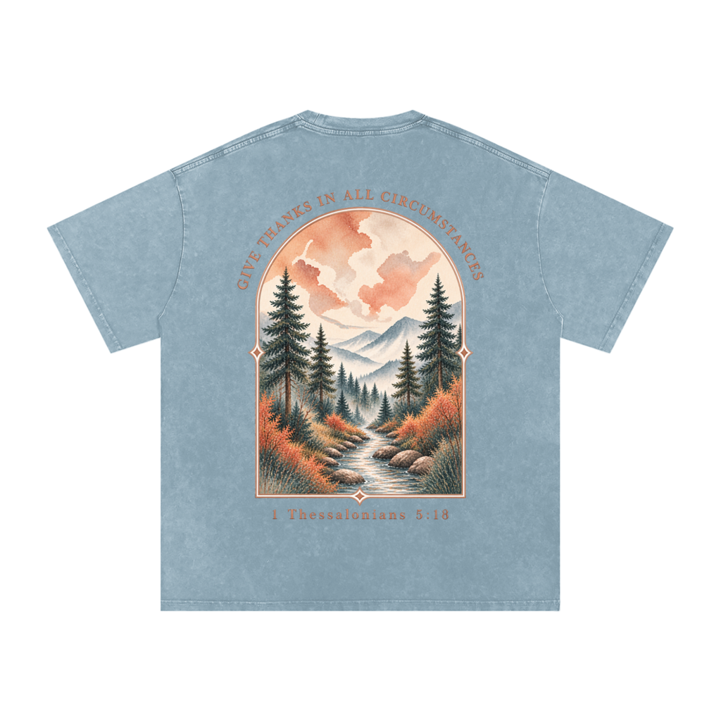 Snow Washed Oversized Cotton T-Shirt