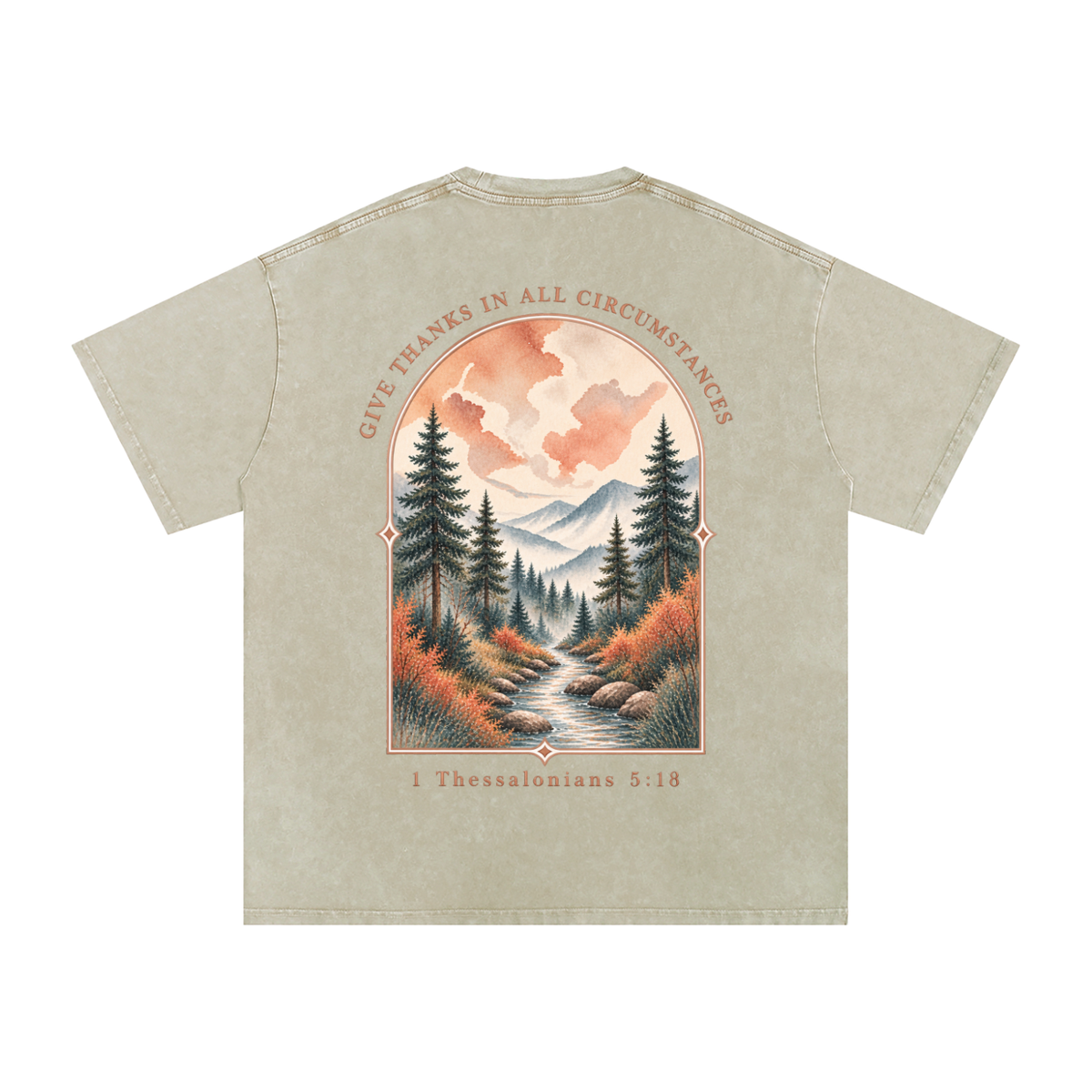 Snow Washed Oversized Cotton T-Shirt
