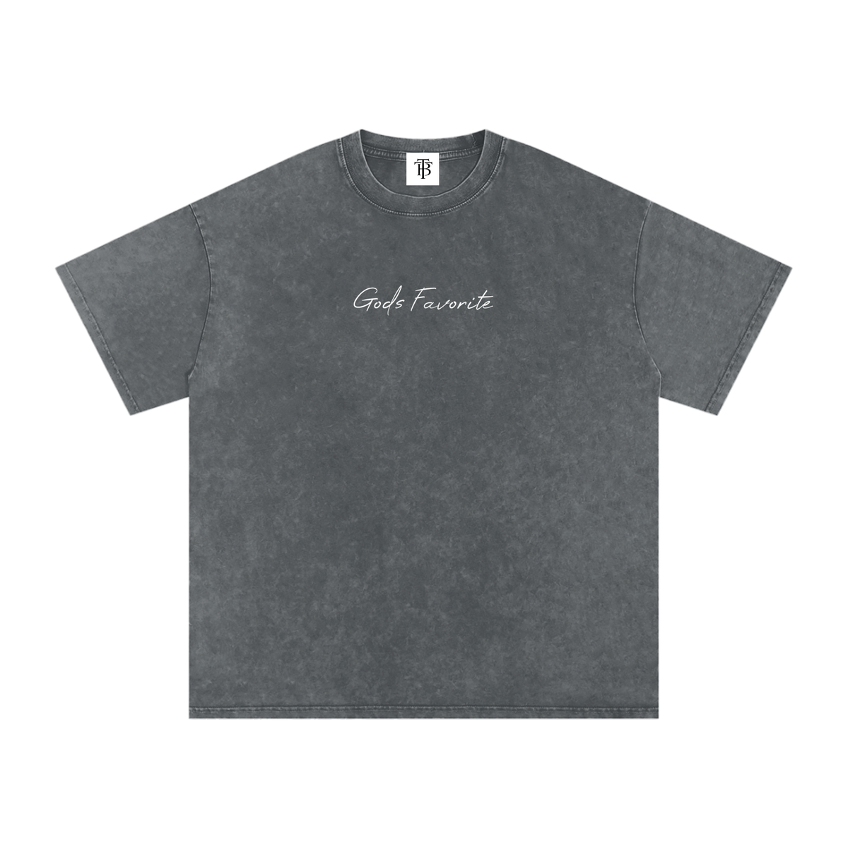 Snow Washed Oversized Cotton T-Shirt