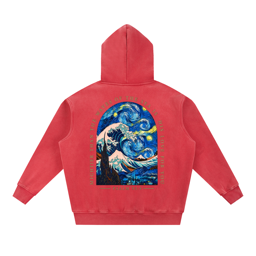 Snow Wash Fleece Oversize Hoodie