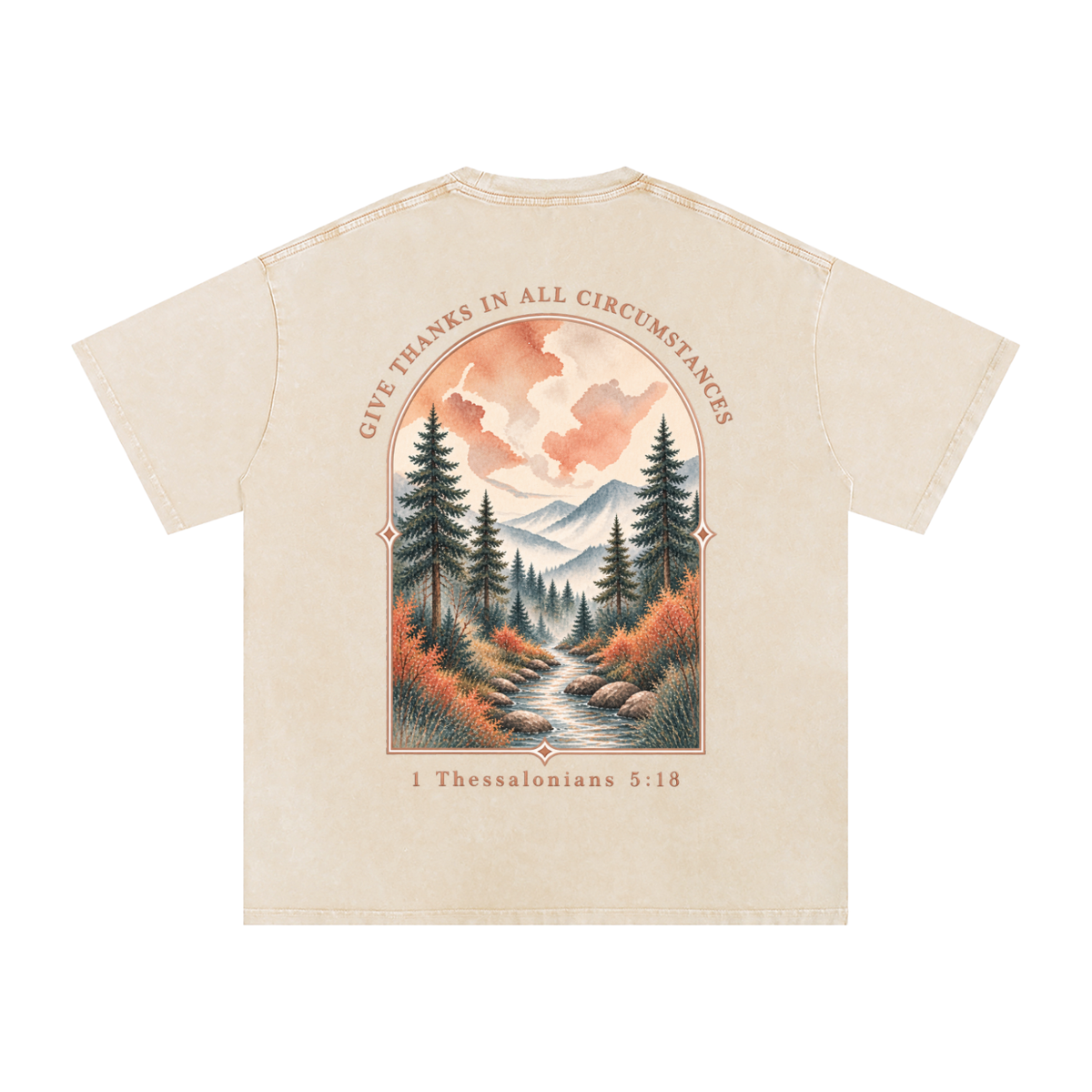 Snow Washed Oversized Cotton T-Shirt