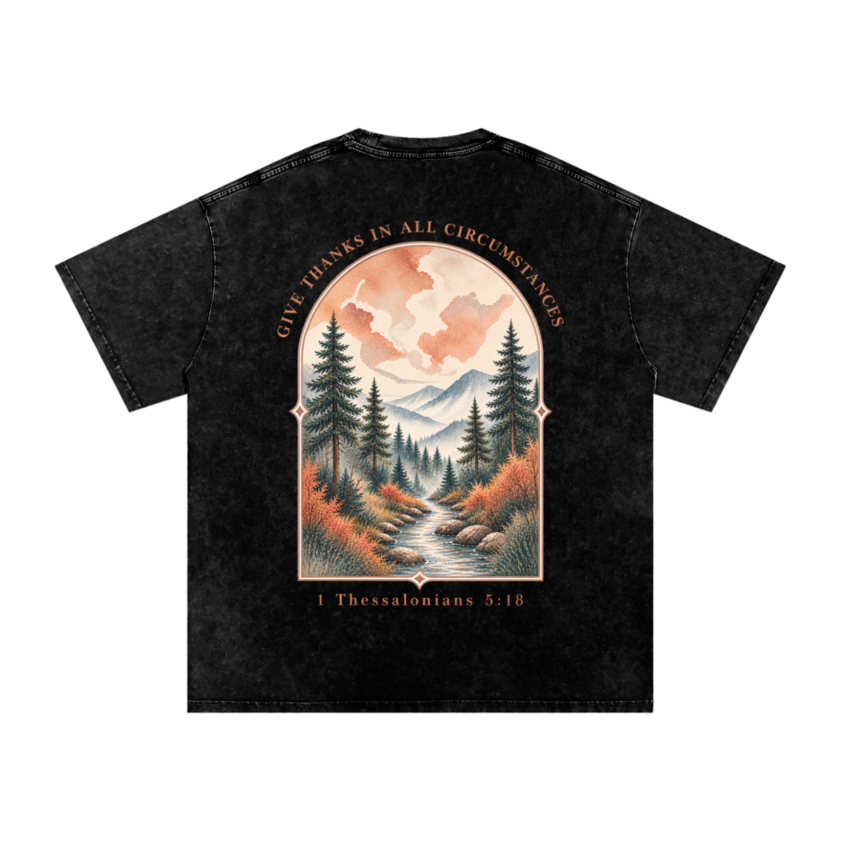 Snow Washed Oversized Cotton T-Shirt
