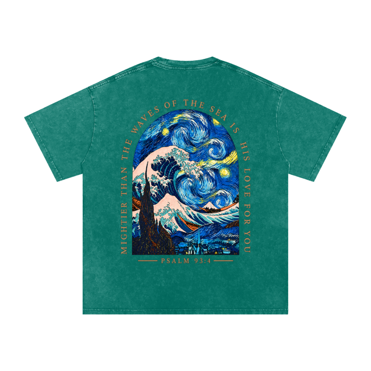Snow Washed Oversized Cotton T-Shirt