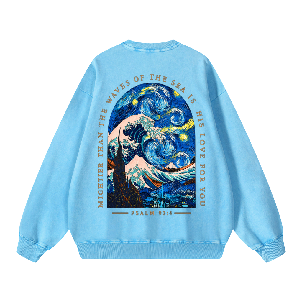 Snow Washed Oversized Sweatshirt